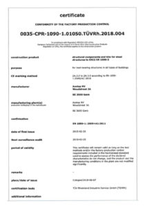 Asotep - Welding certificate Lascertificaat EN 1090-1